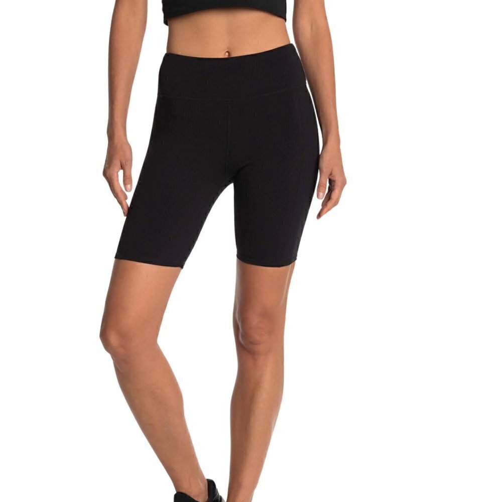 Threads 4 Thought Tessa Ribbed Bike Shorts Jet Black
